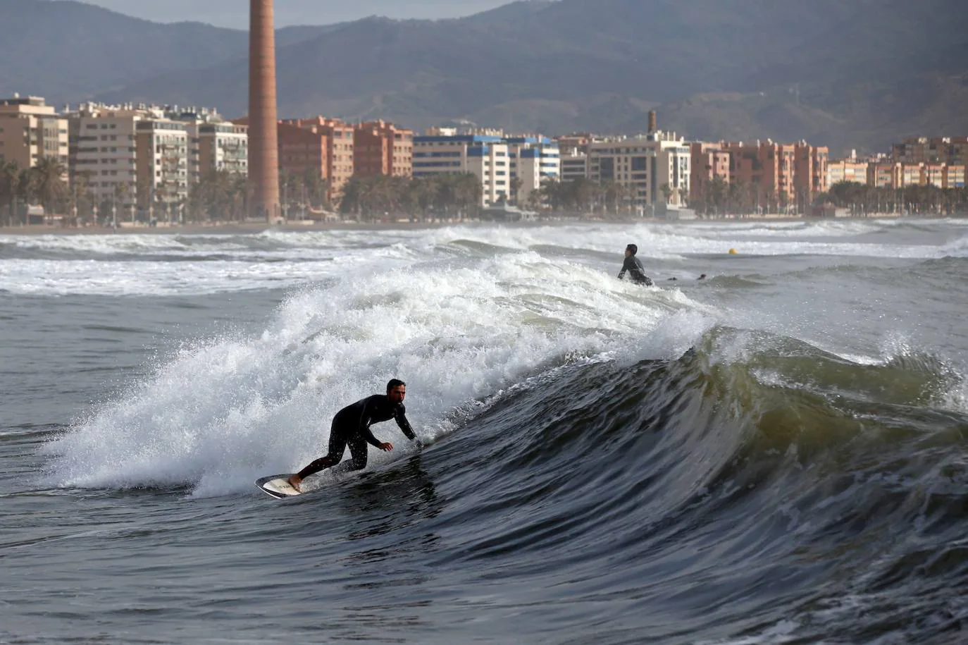 Photographs of the damage to the beaches of the Costa del Sol due to the storm