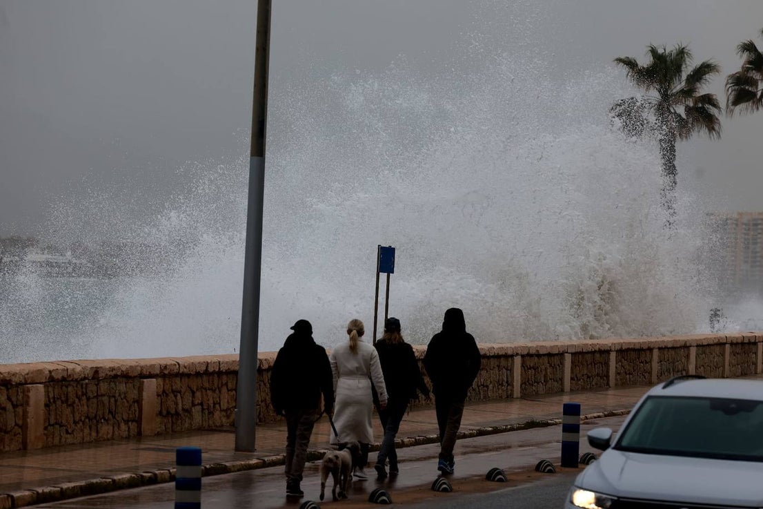 Photographs of the damage to the beaches of the Costa del Sol due to the storm