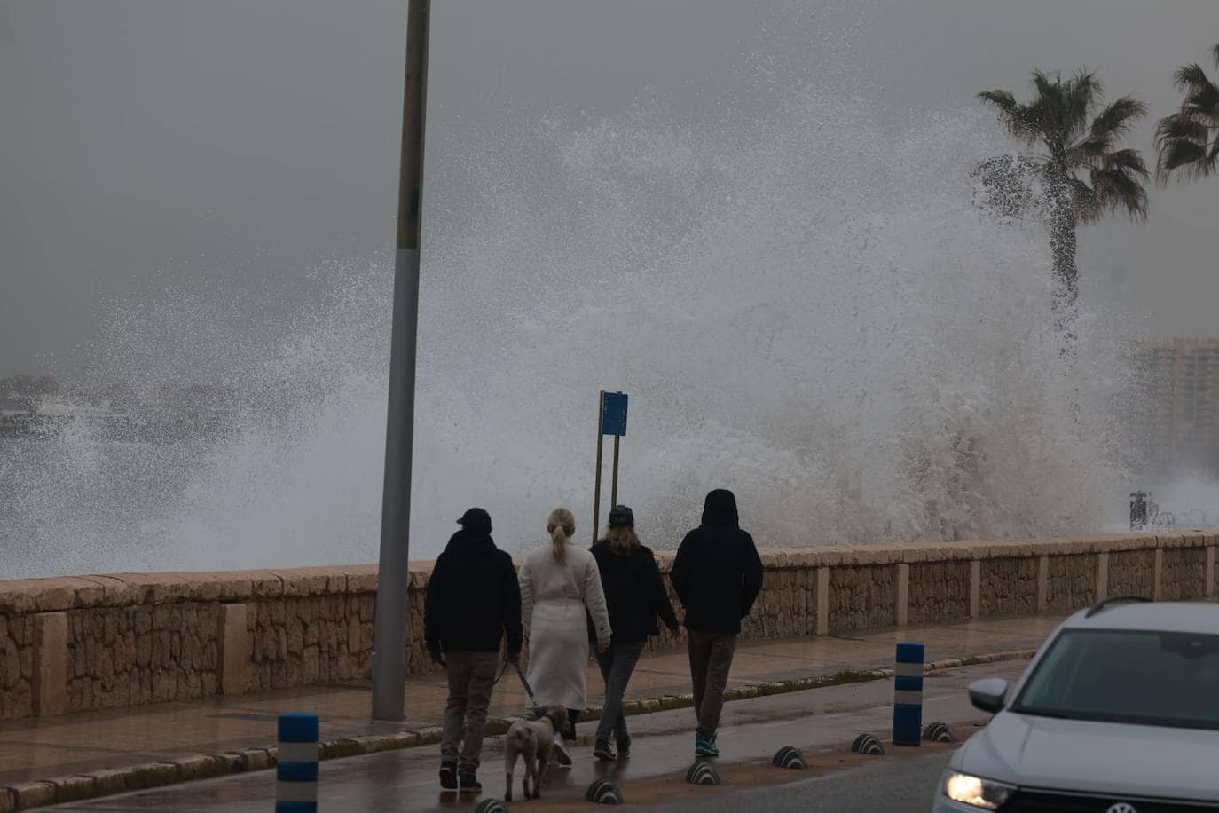 Photographs of the damage to the beaches of the Costa del Sol due to the storm