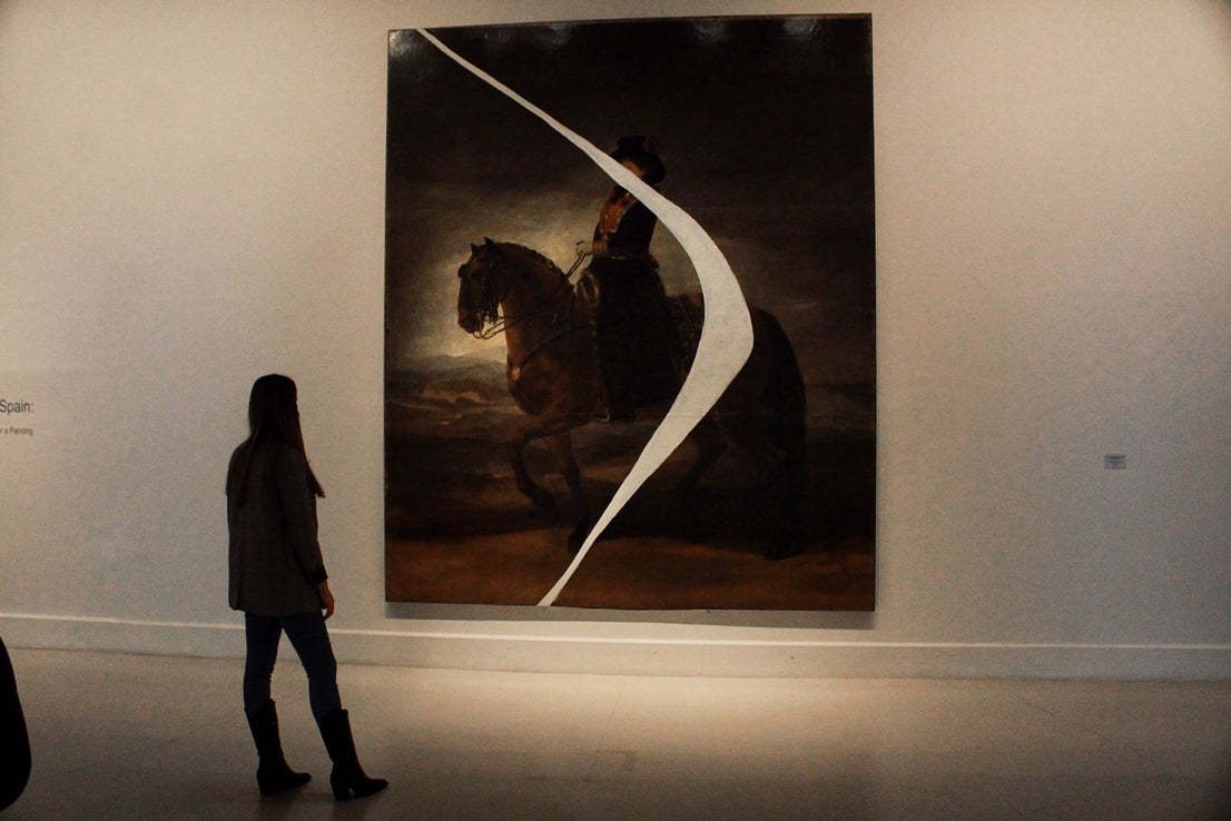 The North American artist recreates traditional Spanish paintings.