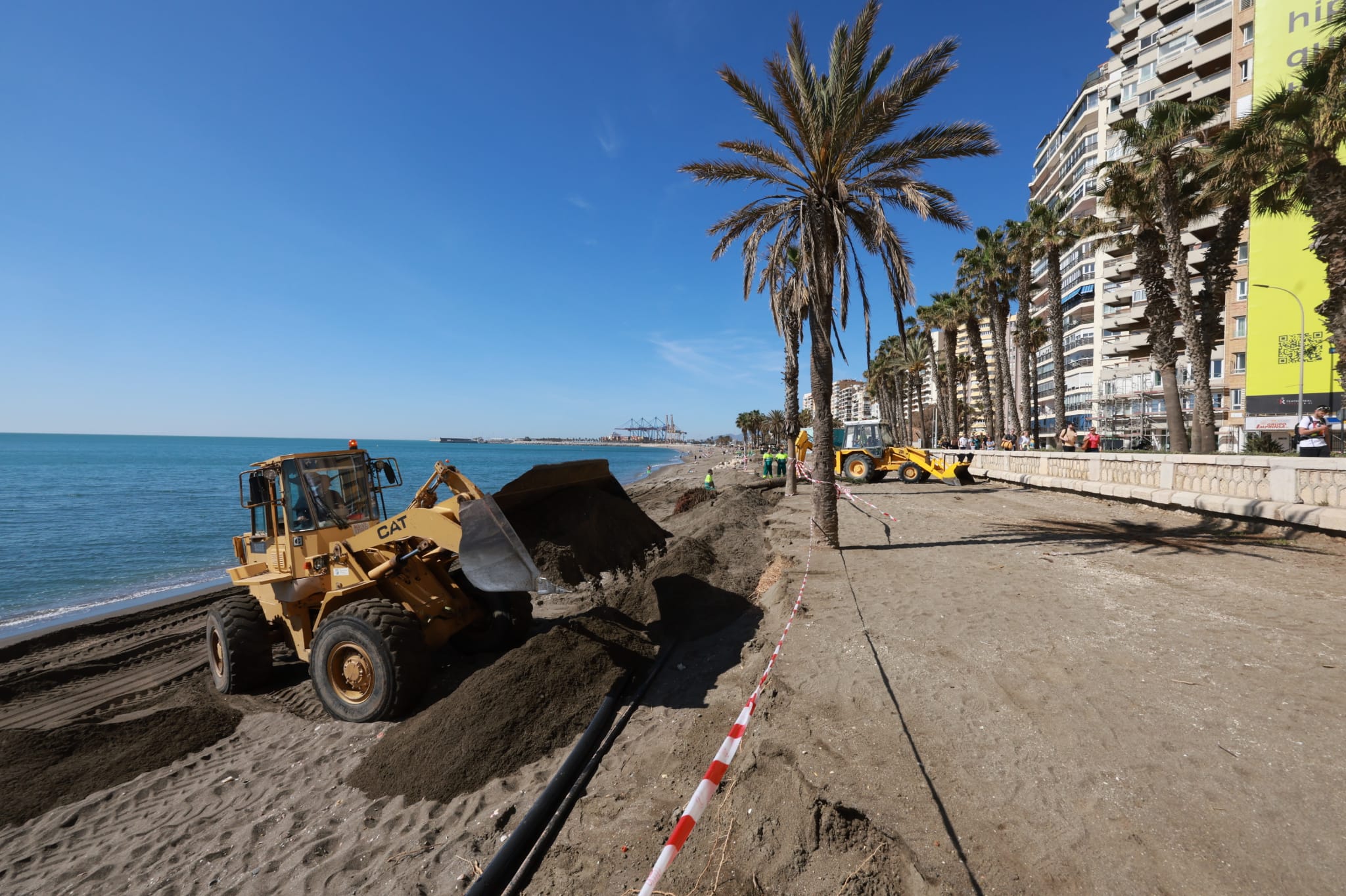 Working against the clock on the Huelin and La Malagueta beaches in Malaga city, and also on the beaches of Torremolinos