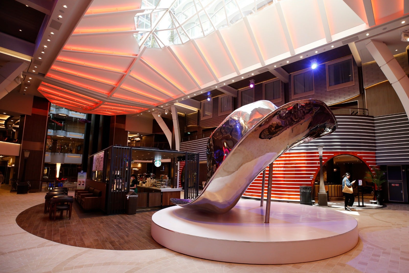 The Wonder of the Seas docks in Malaga, its first port of call in Spain.