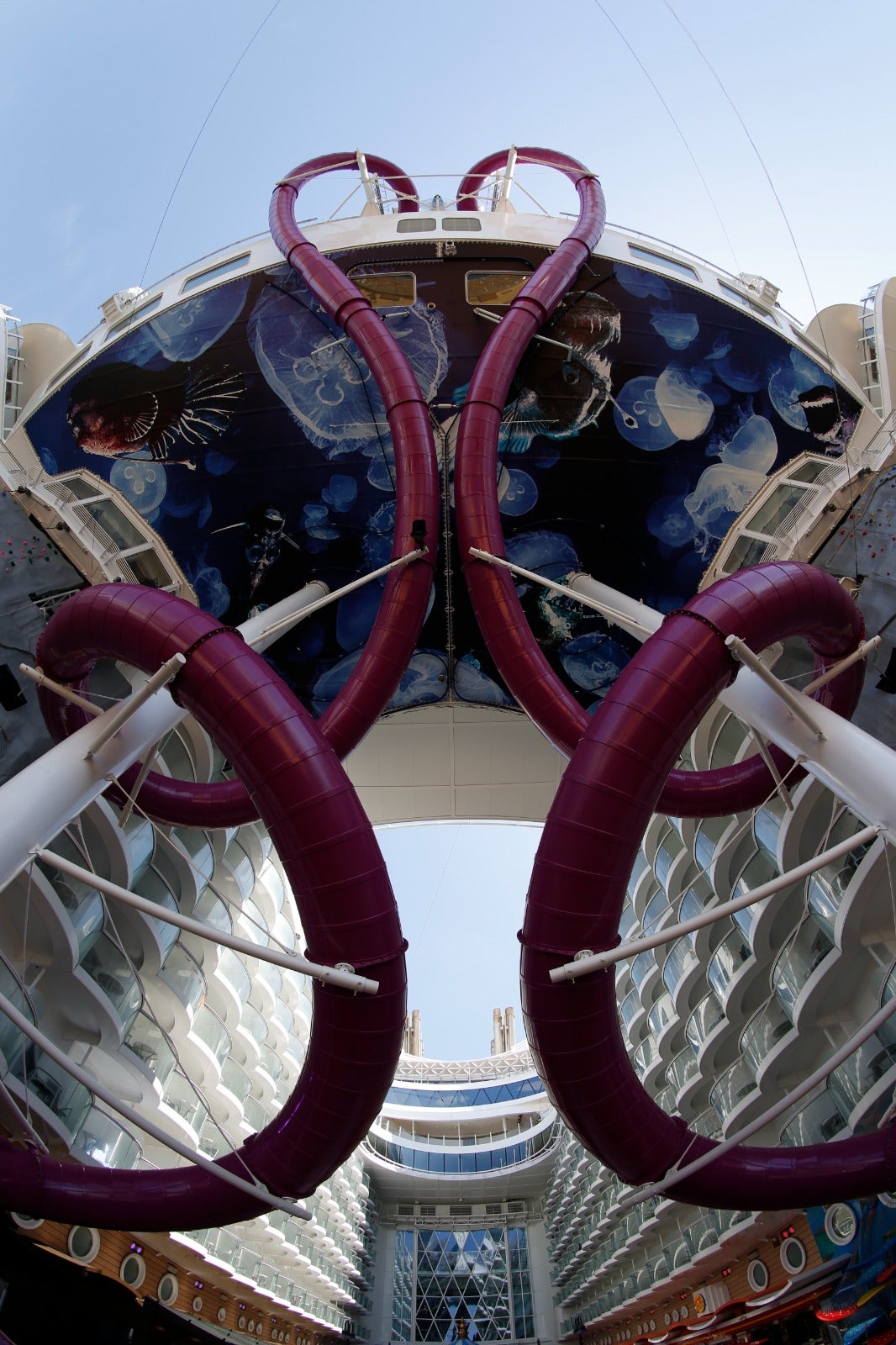 The Wonder of the Seas docks in Malaga, its first port of call in Spain.