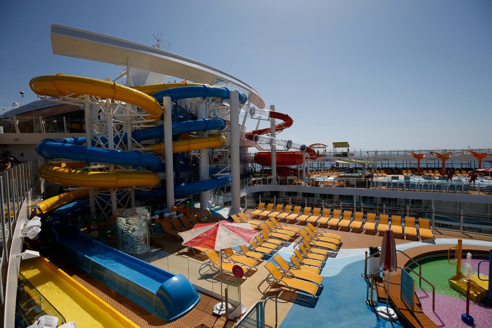 The Wonder of the Seas docks in Malaga, its first port of call in Spain.