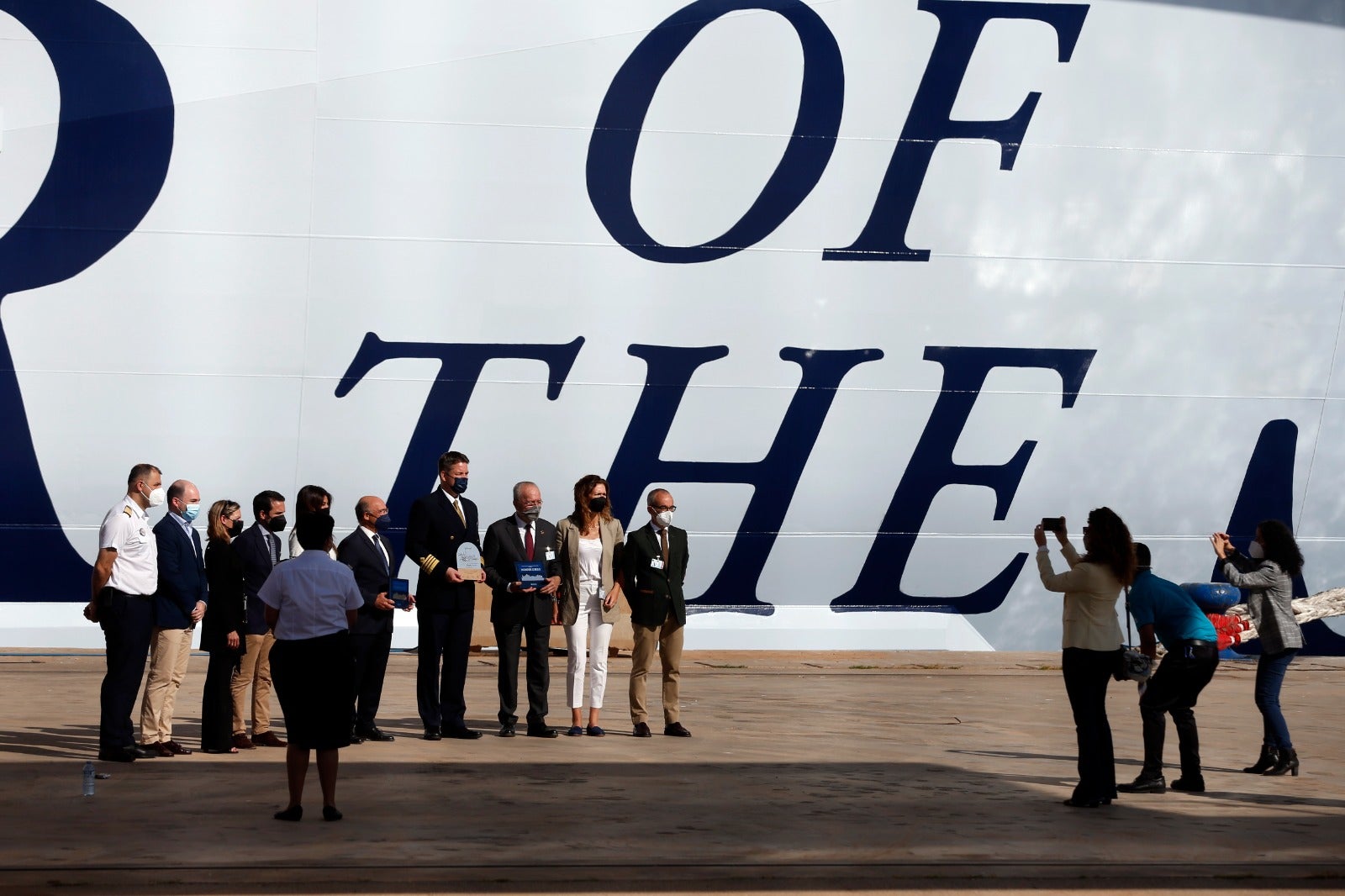 The Wonder of the Seas docks in Malaga, its first port of call in Spain.