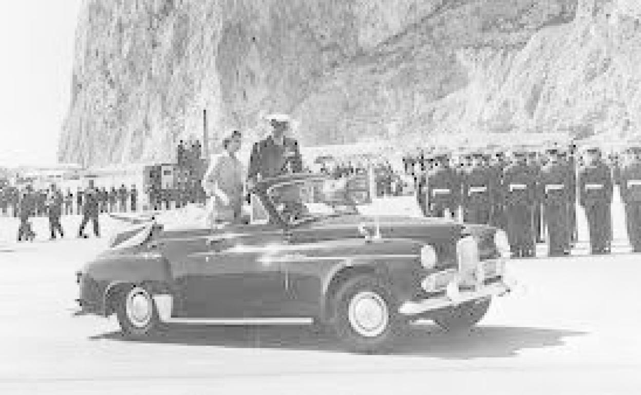 The Queen visited Gibraltar in 1954 with Prince Philip, Prince Charles and Princess Anne 