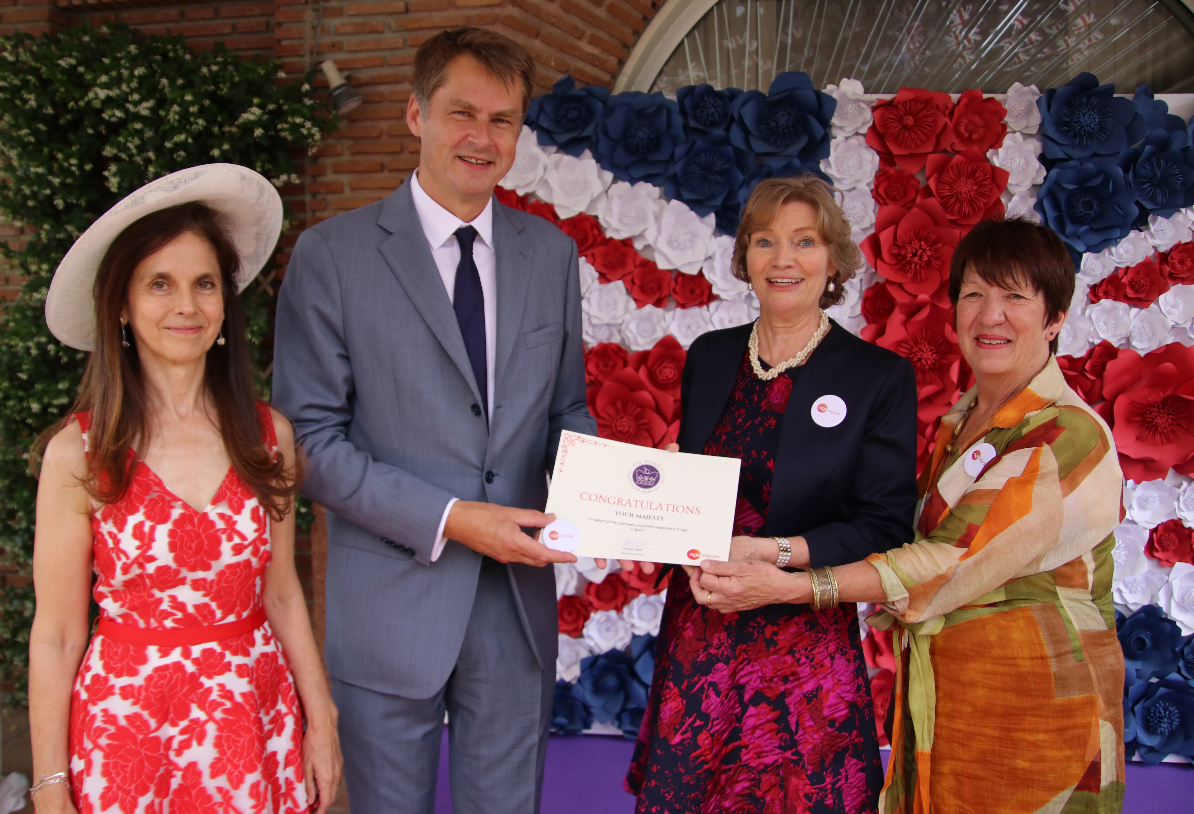 The Queen's Platinum Jubilee was marked in Madrid with a function hosted at the residence of Her Majesty's Ambassador to Spain and Andorra
