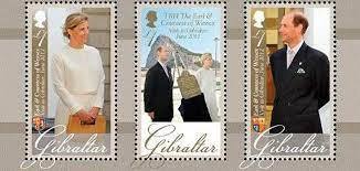 Gibraltar issued special stamps to mark the royal couple's visit in 2014.