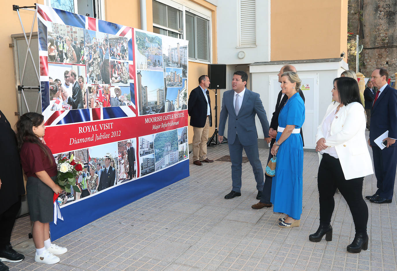 The Earl and Countess of Wessex during their second royal visit to the Rock