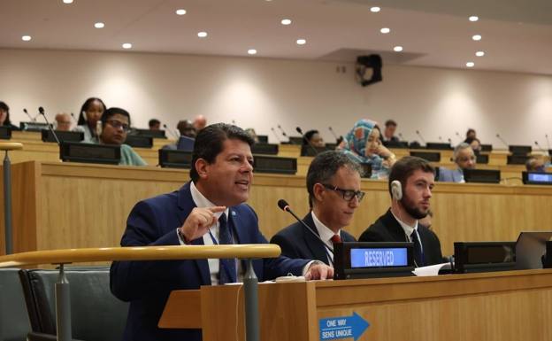 Fabian Picardo and Dr Joseph Garcia at the UN C24 last month. 