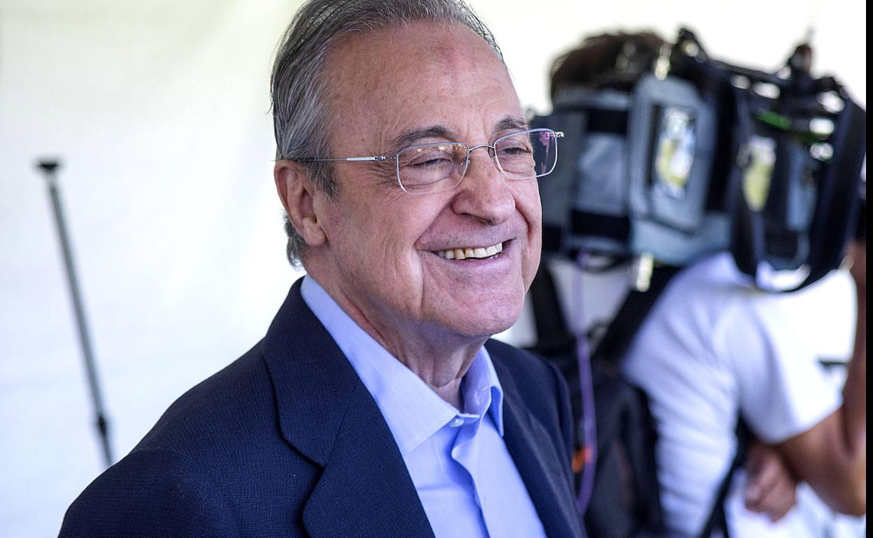 Real Madrid president Florentino Pérez in California where the club have been training this week.