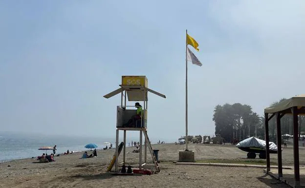 San Pedro with its yellow flag on Monday afternoon.