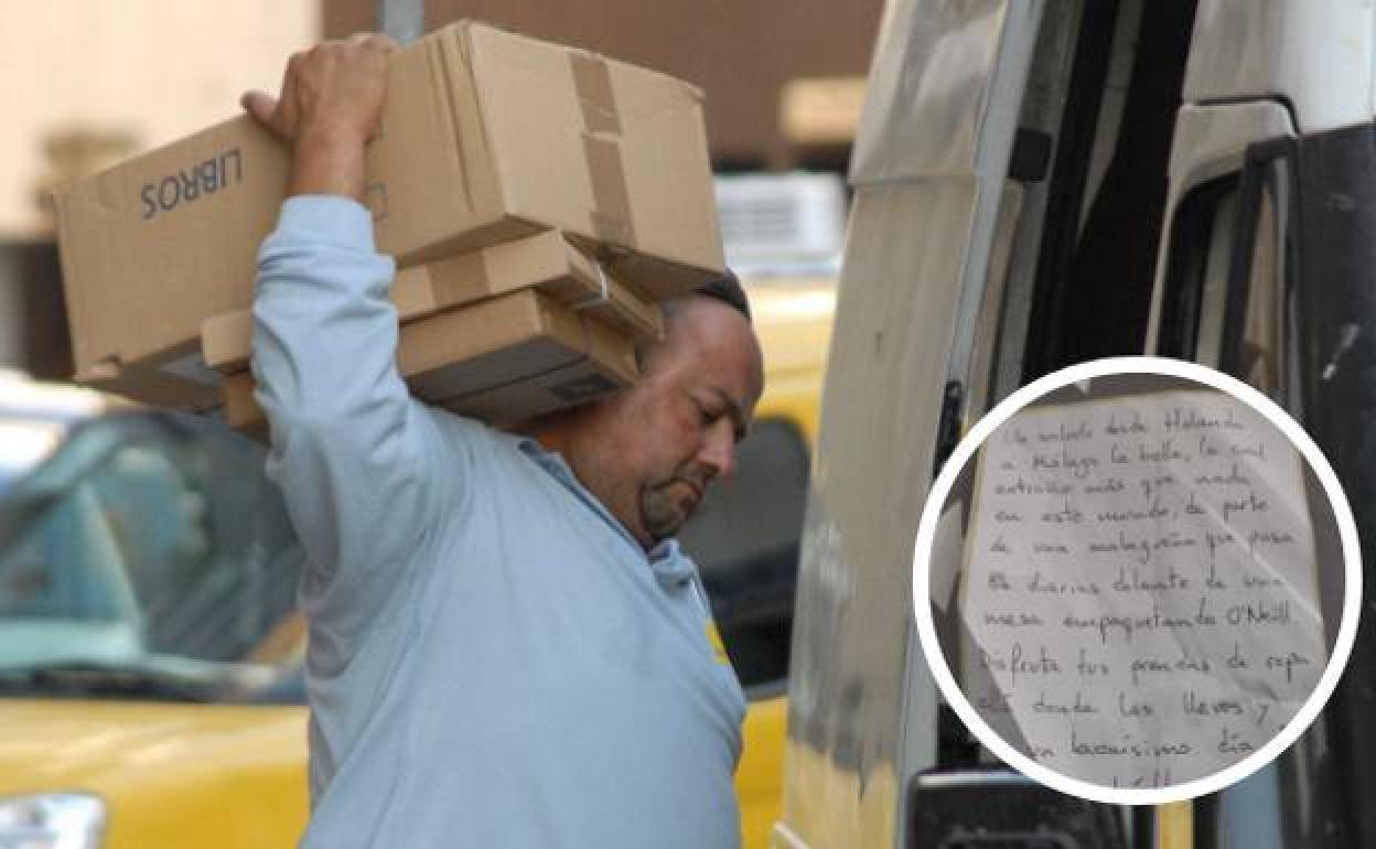 The curious note a Malaga couple received in a package they ordered online