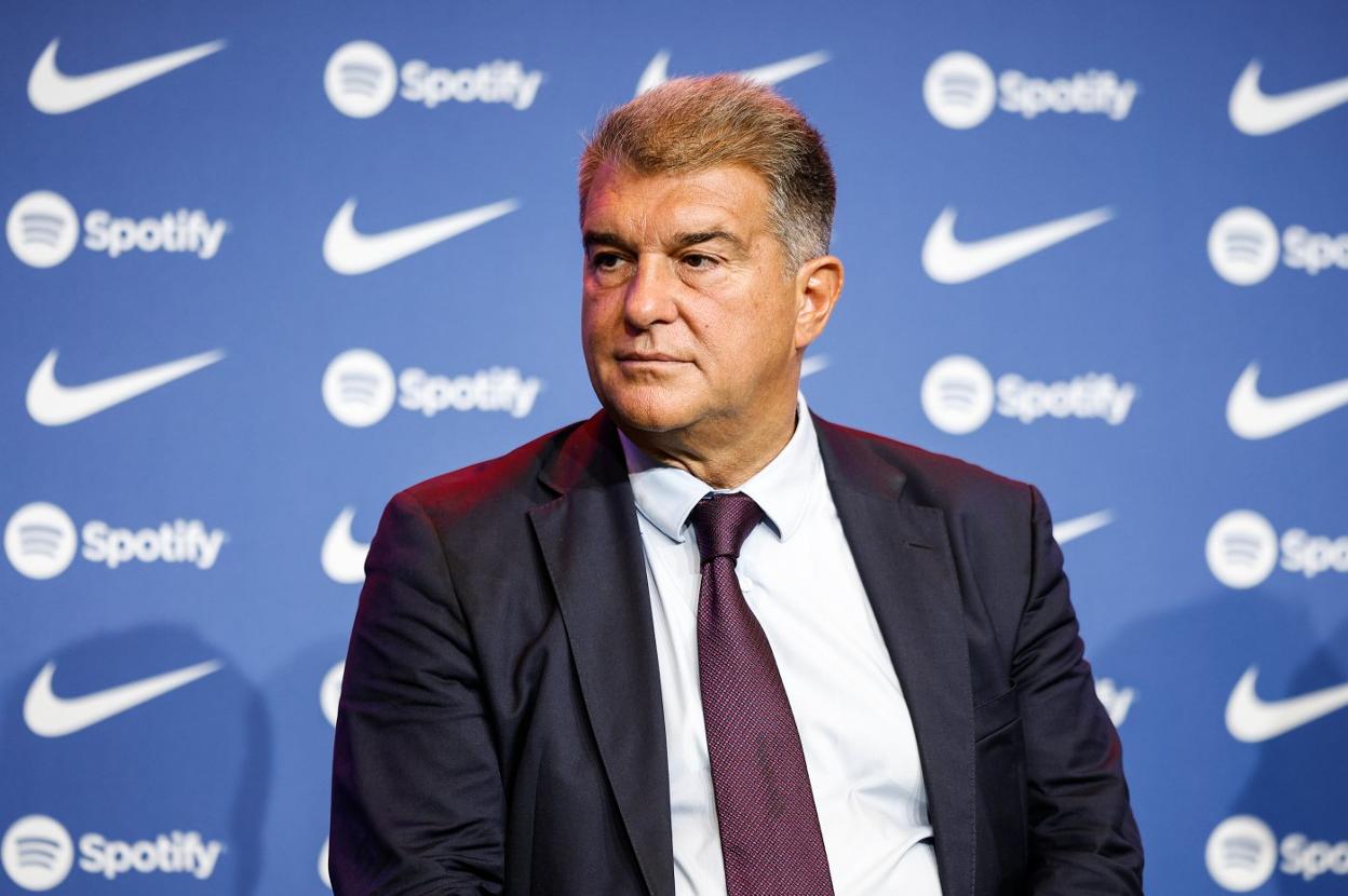 FC Barcelona president, Joan Laporta, during an event last week. 