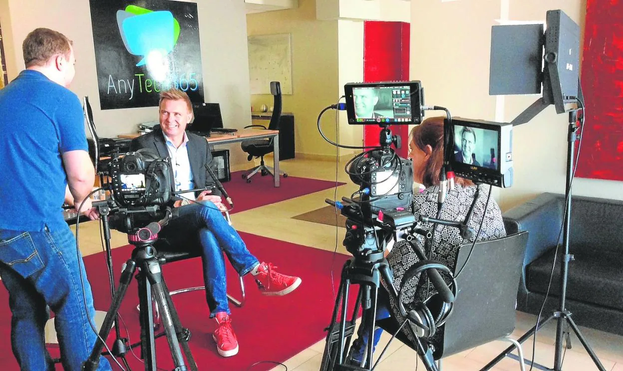 Danish-born Janus Nielsen, founder of AnyTech365, during an interview. 