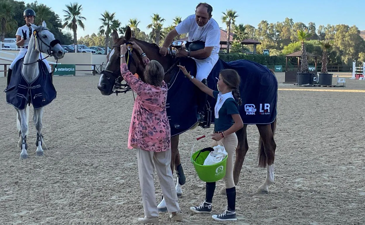 Diego Porres Solís, after winning the 1.35m show jumping event in Sotogrande. 