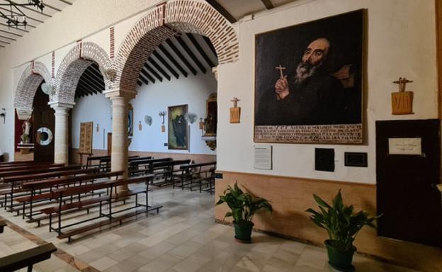 The painting is hanging on the right hand side of the main nave. 