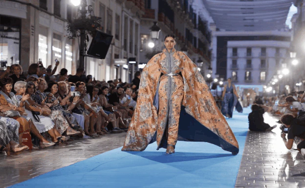 Models paraded the latest designs down the 300-metre catwalk 
