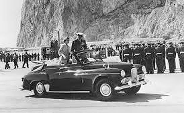 The Queen and Prince Philip on a visit to Gibraltar, 10 May 1954