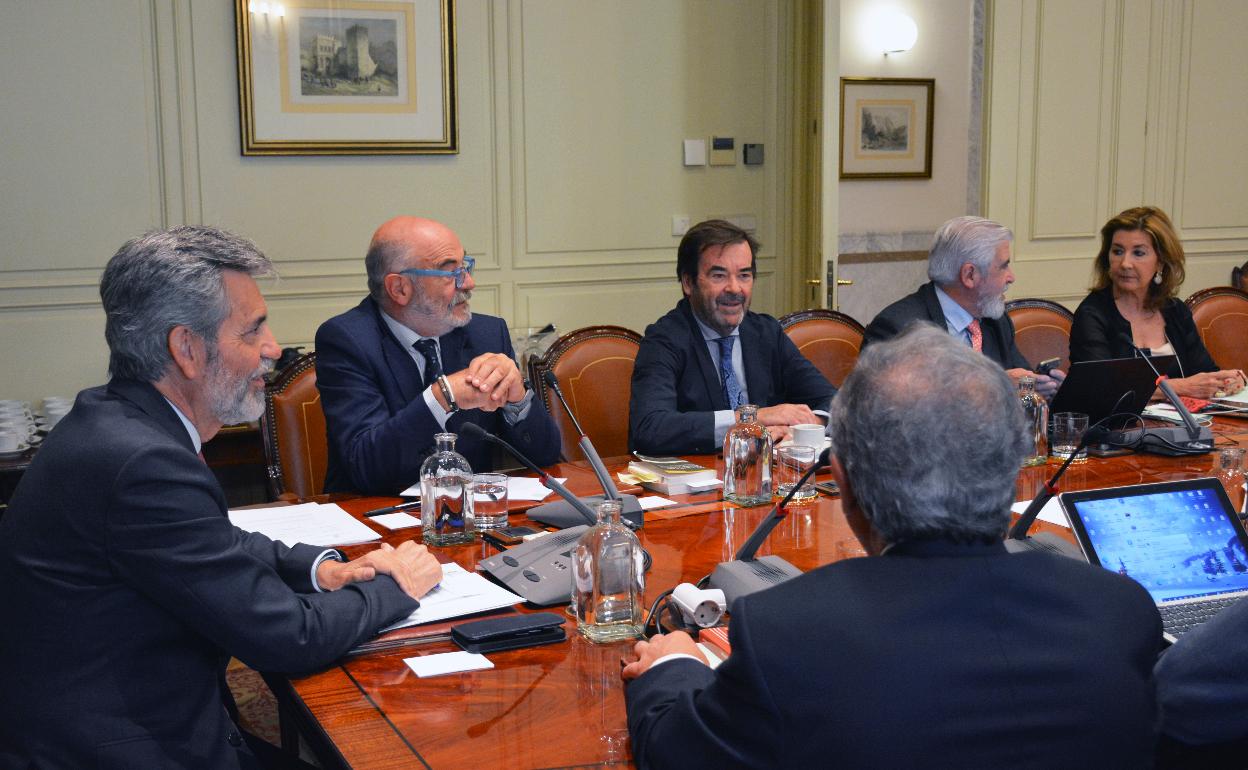 The CGPJ in a meeting on Thursday. 