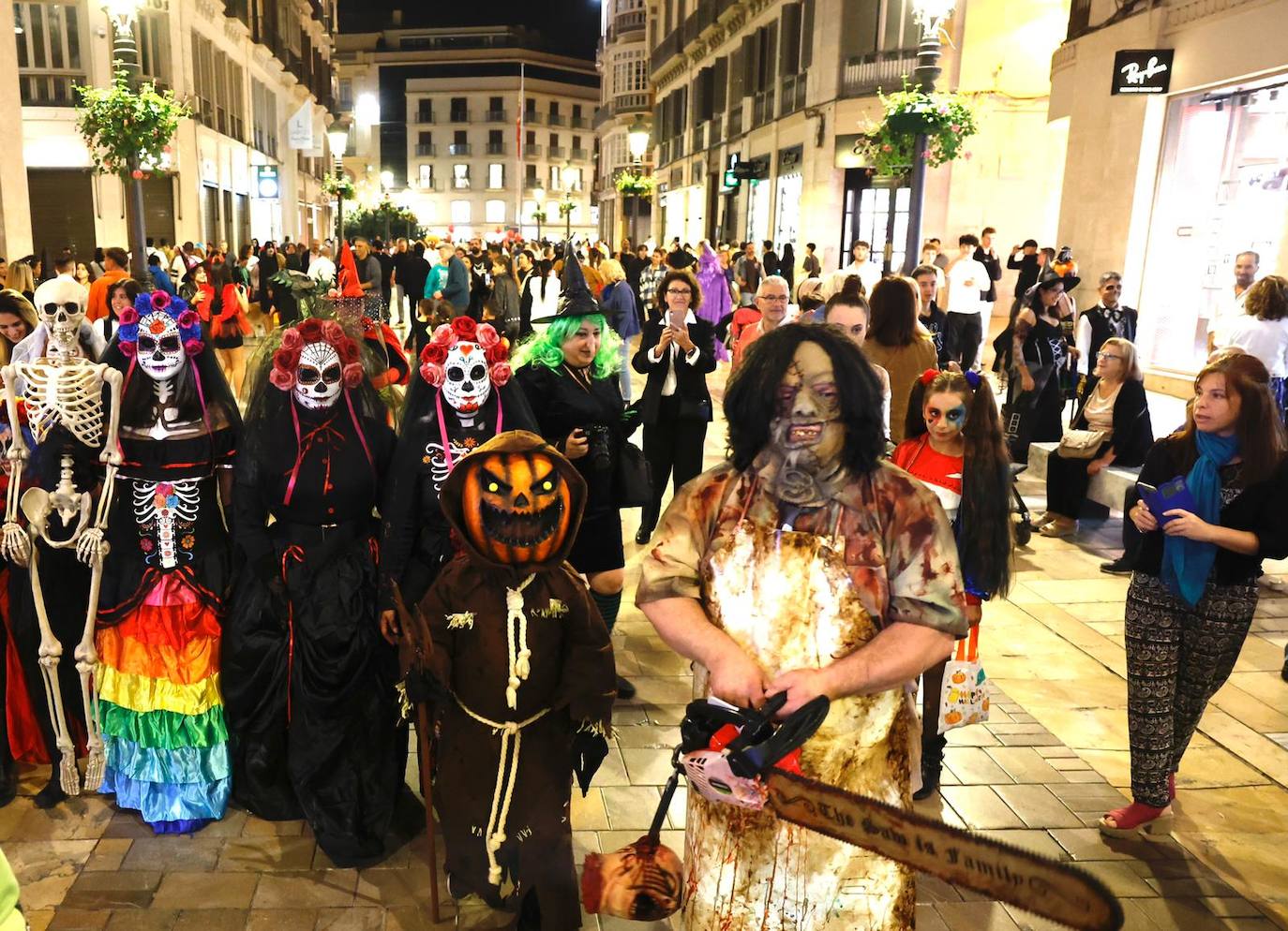 Halloween in the centre of Malaga. 