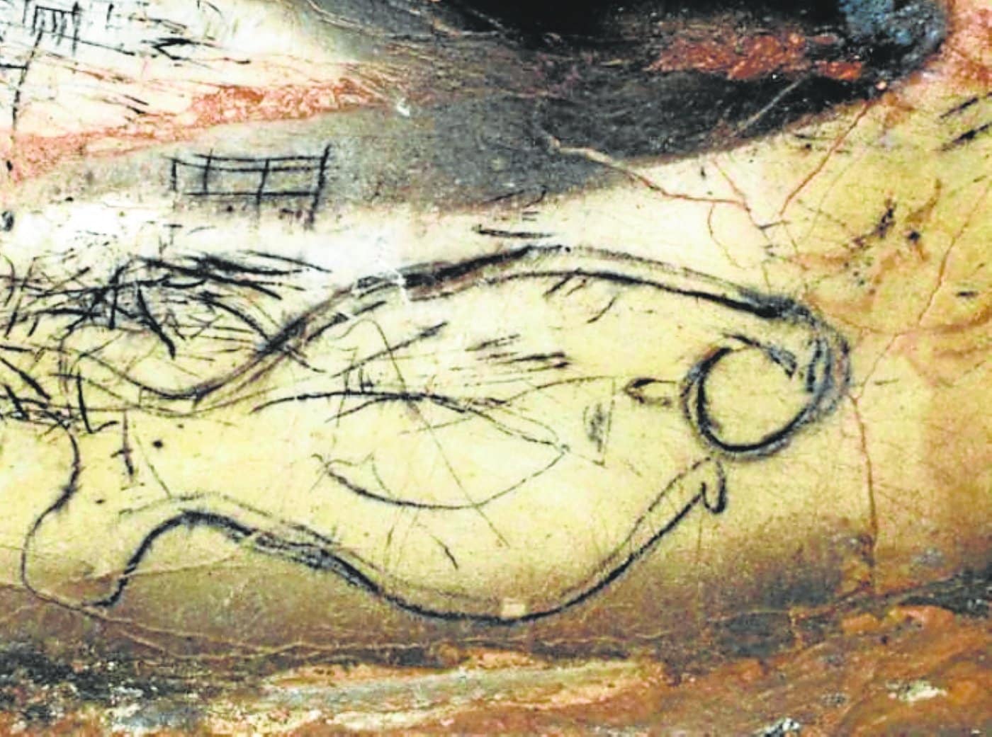 A fish drawn in the Cueva de la Pileta