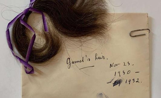 A lock of Woolsey's hair and poem. 