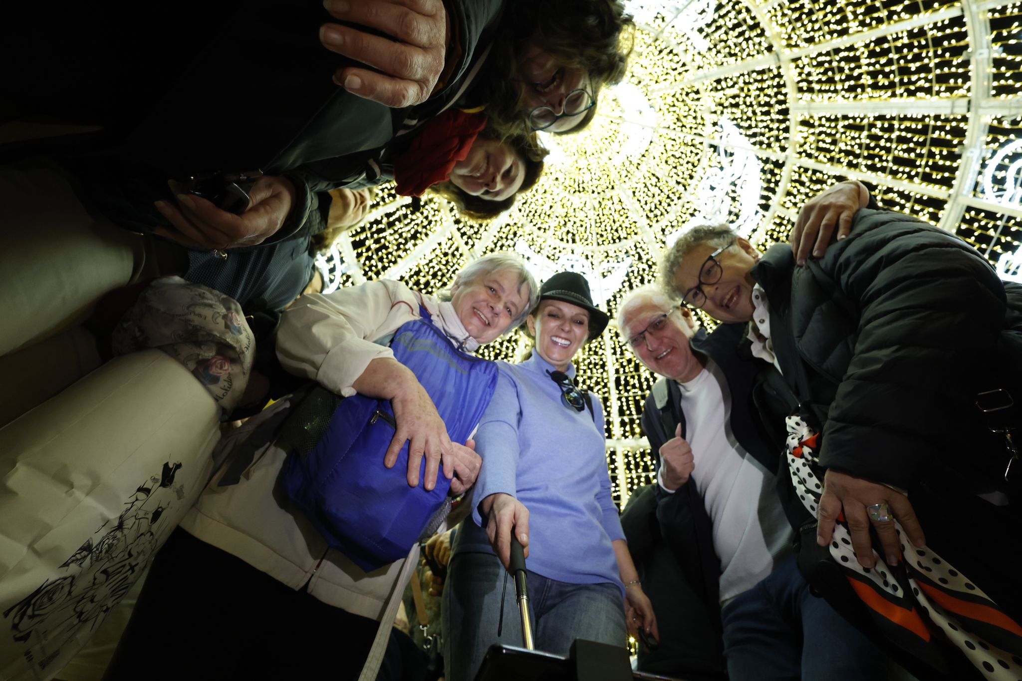 Christmas lights in Malaga city centre.