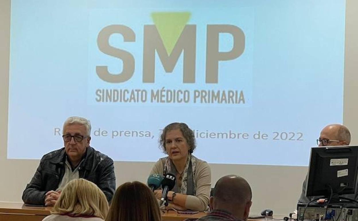 The SMP press conference at the Malaga College of Doctors. 