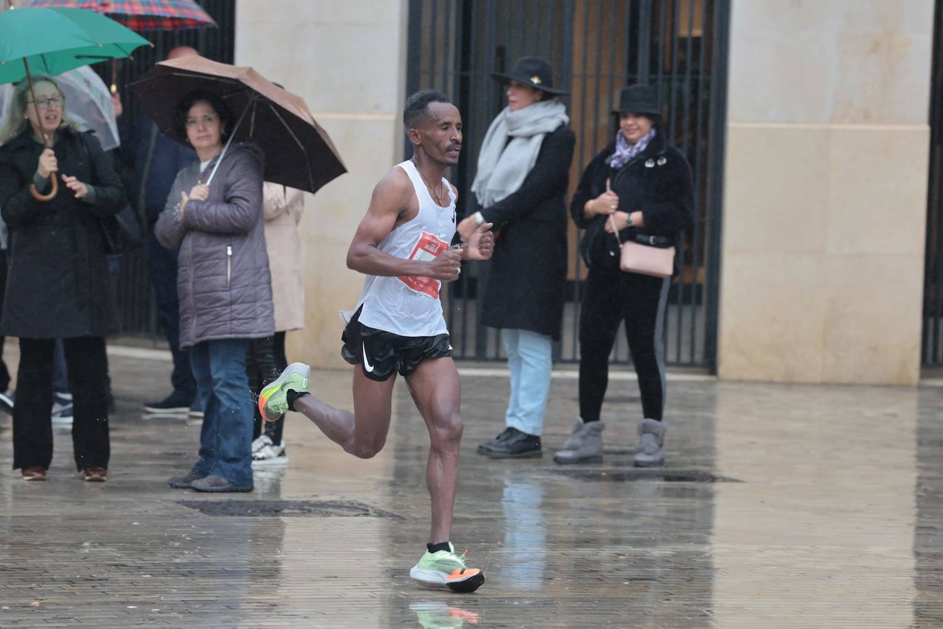 Runners in the Generali Malaga Marathon race on Sunday, 11 December 2022