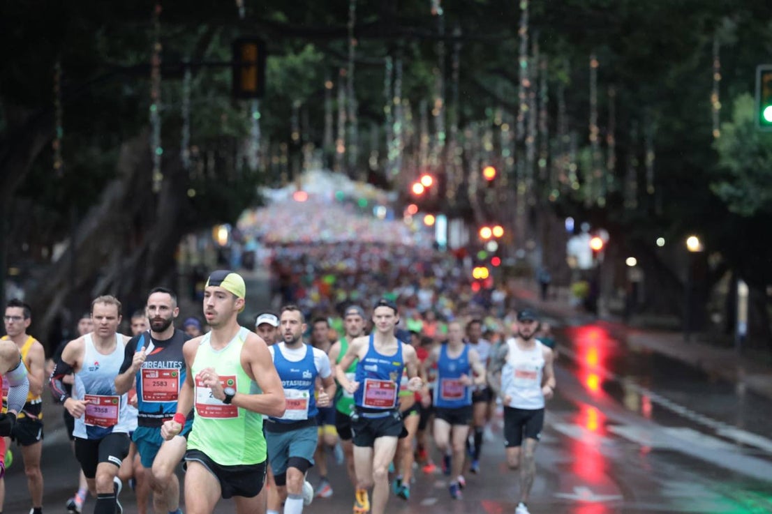 Runners in the Generali Malaga Marathon race on Sunday, 11 December 2022