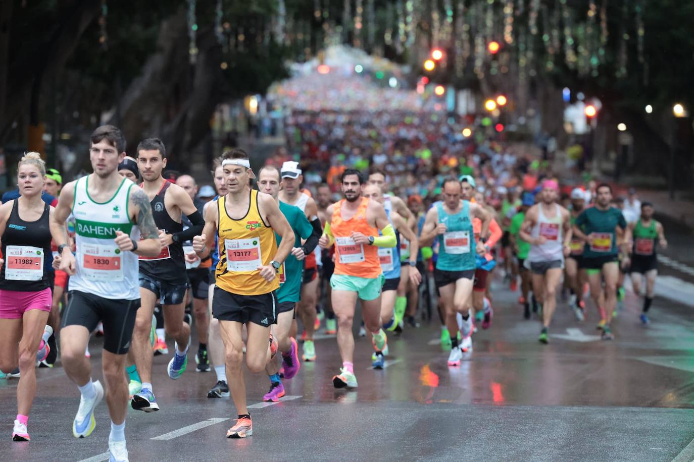 Runners in the Generali Malaga Marathon race on Sunday, 11 December 2022