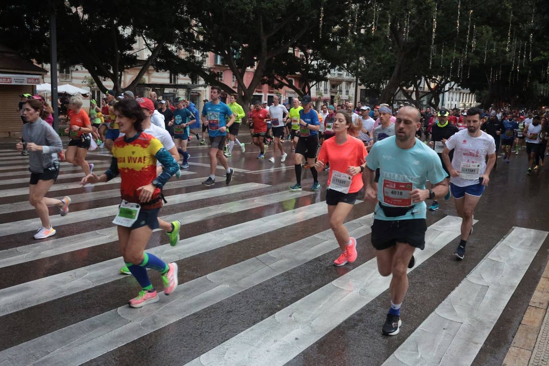 Runners in the Generali Malaga Marathon race on Sunday, 11 December 2022