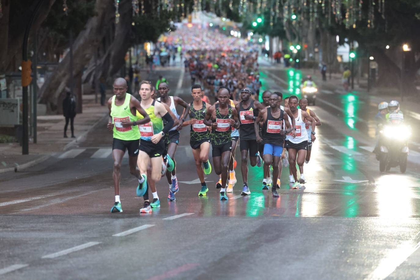 Runners in the Generali Malaga Marathon race on Sunday, 11 December 2022