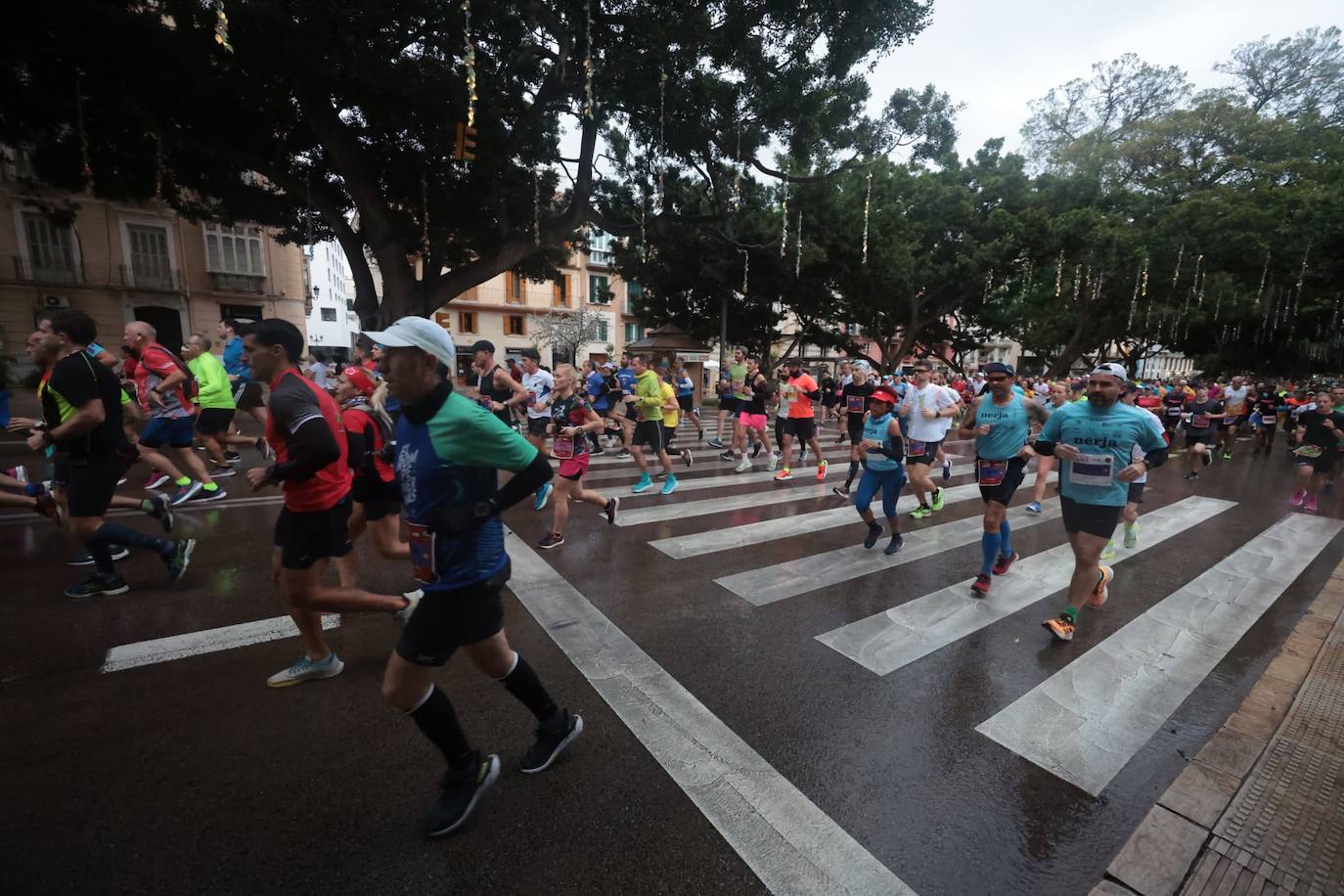 Runners in the Generali Malaga Marathon race on Sunday, 11 December 2022