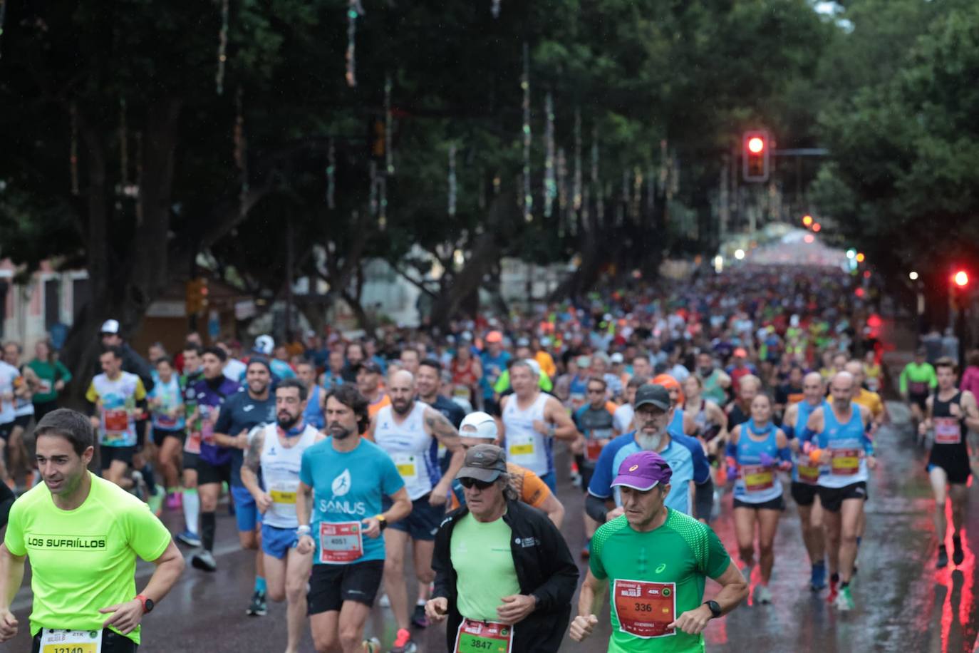 Runners in the Generali Malaga Marathon race on Sunday, 11 December 2022