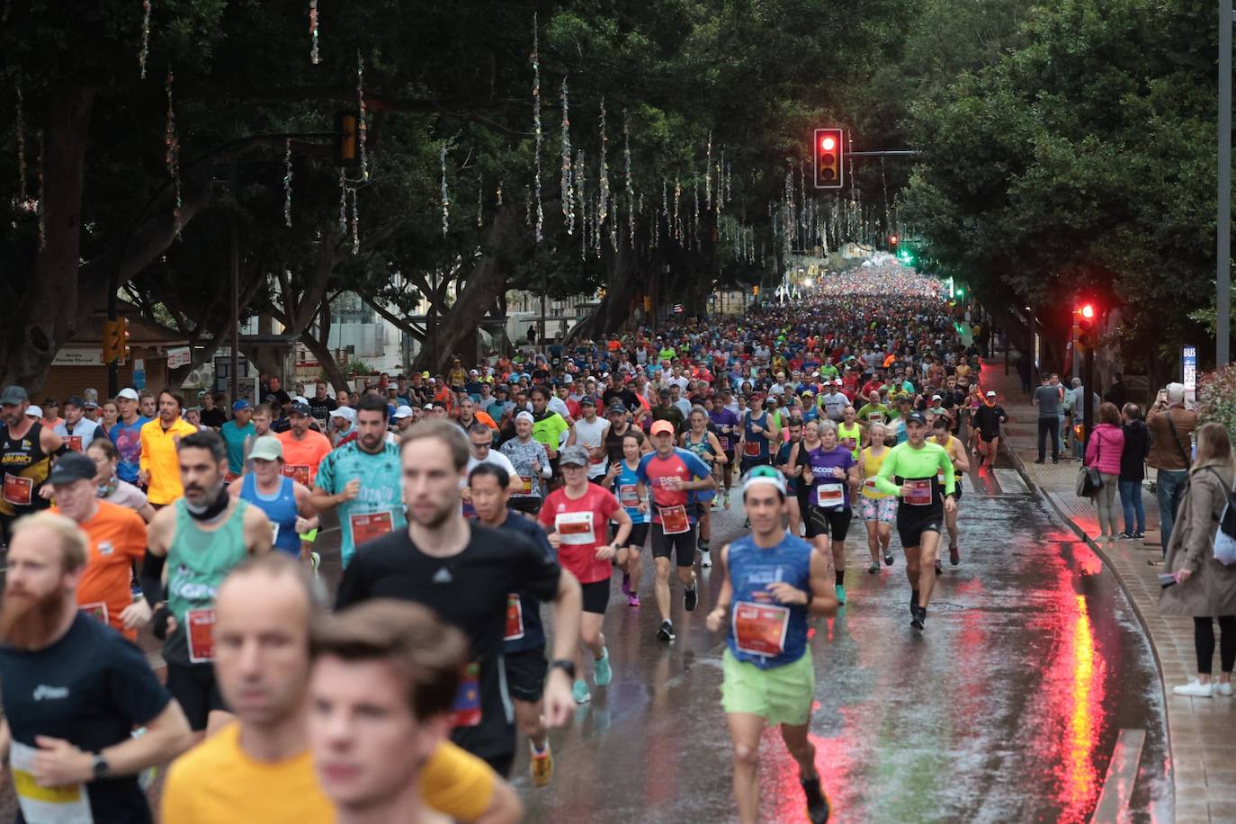 Runners in the Generali Malaga Marathon race on Sunday, 11 December 2022