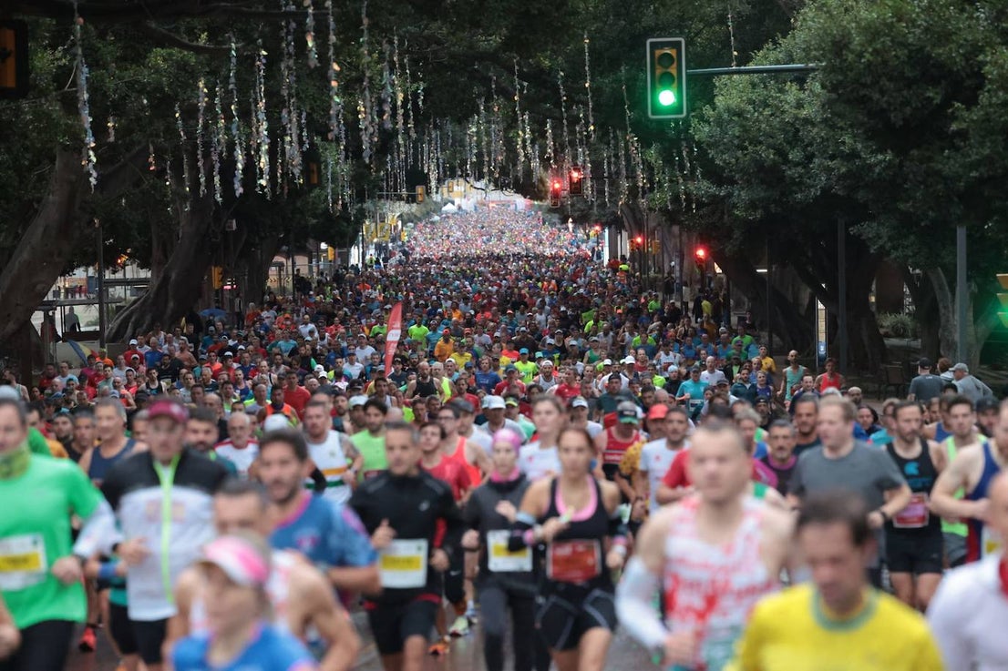 Runners in the Generali Malaga Marathon race on Sunday, 11 December 2022