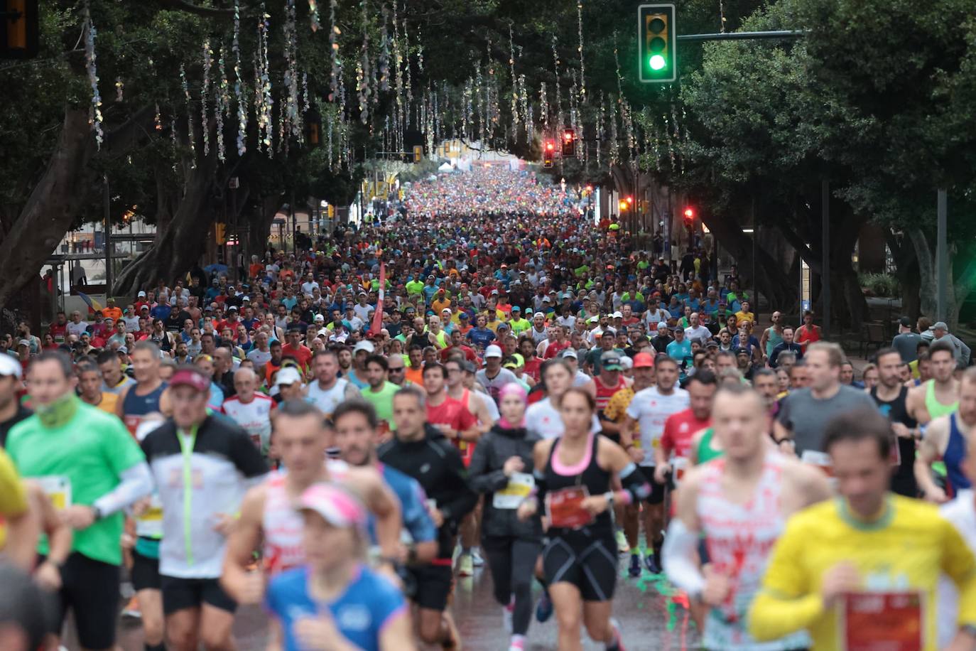 Runners in the Generali Malaga Marathon race on Sunday, 11 December 2022