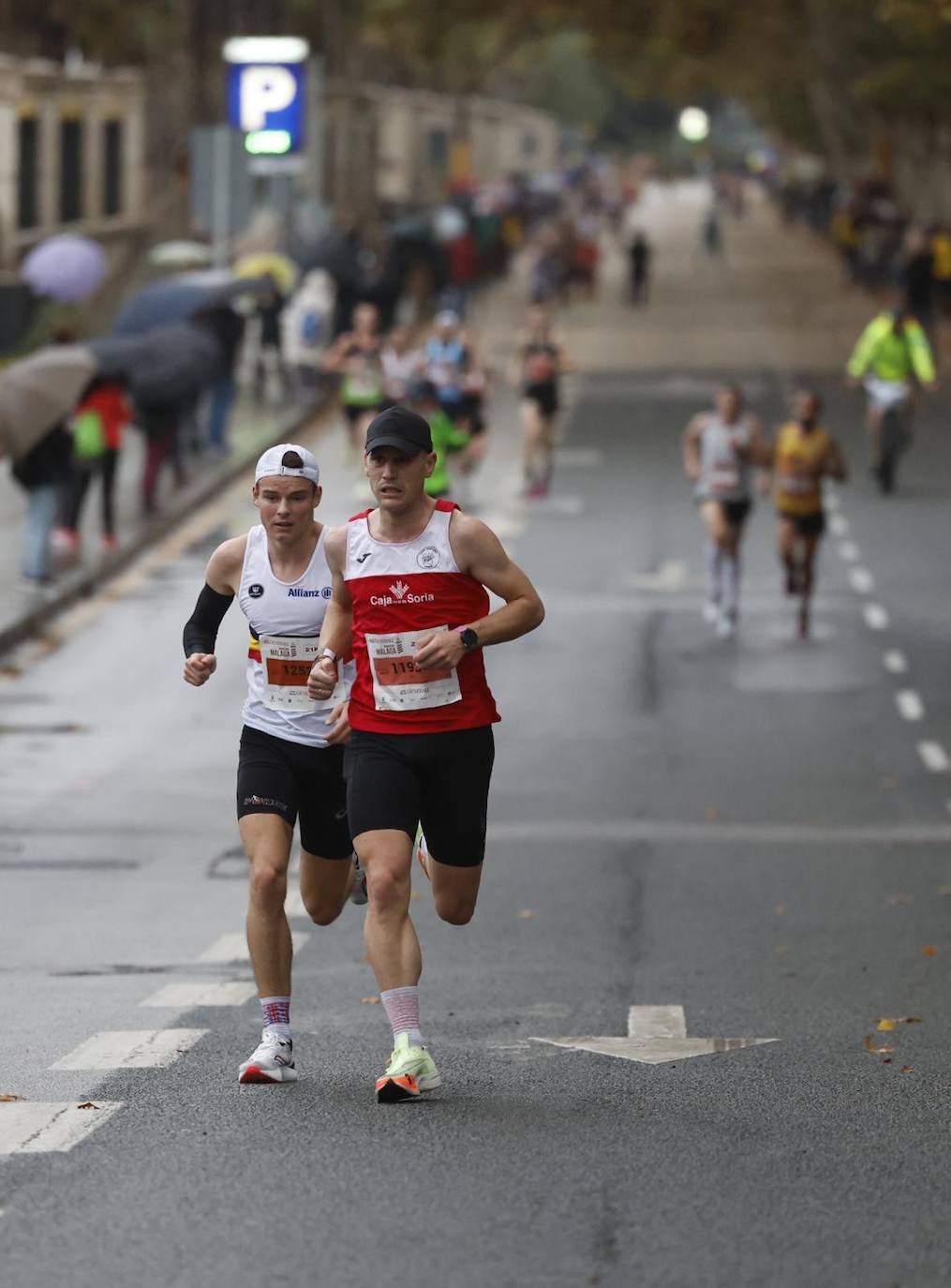 Runners in the Generali Malaga Marathon race on Sunday, 11 December 2022