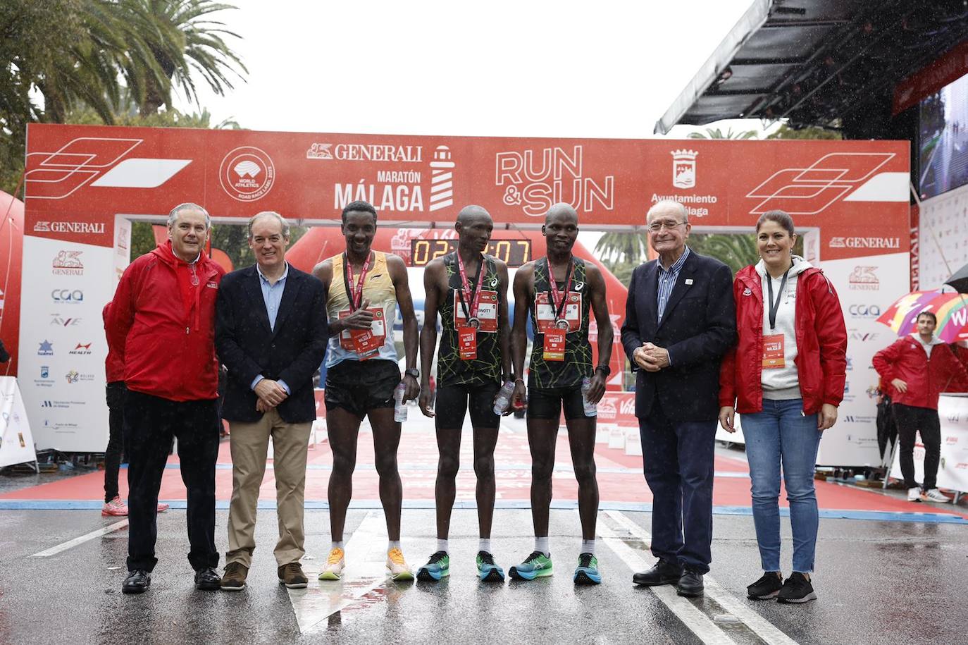Runners in the Generali Malaga Marathon race on Sunday, 11 December 2022