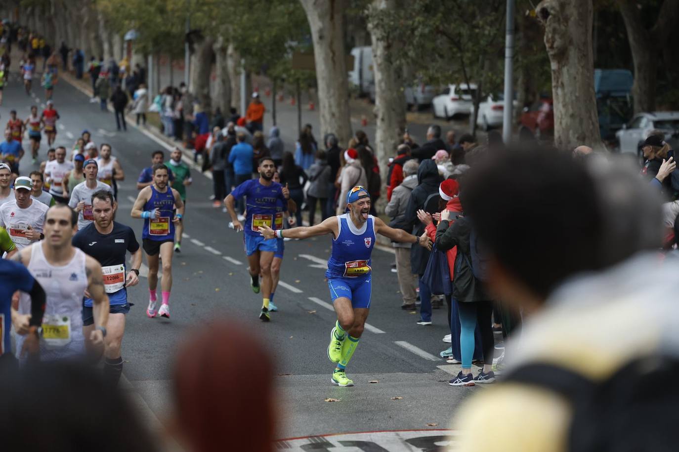Runners in the Generali Malaga Marathon race on Sunday, 11 December 2022