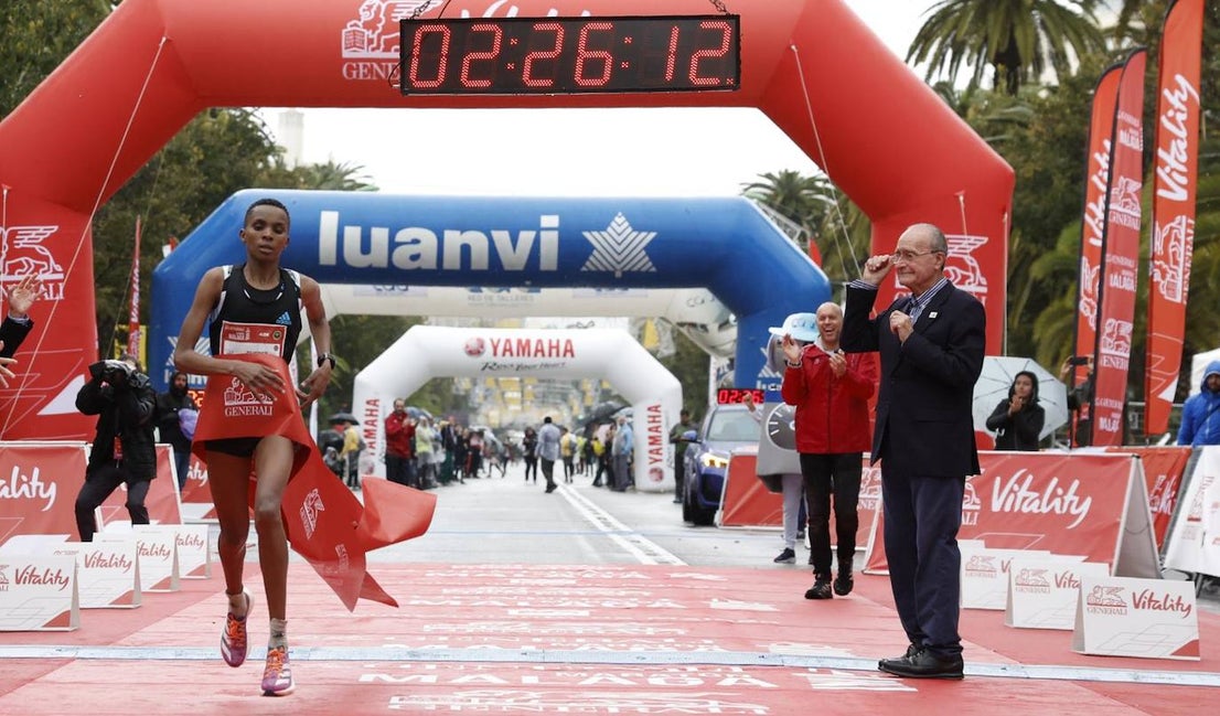 Runners in the Generali Malaga Marathon race on Sunday, 11 December 2022