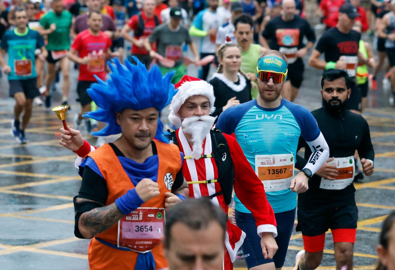 Runners in the Generali Malaga Marathon race on Sunday, 11 December 2022