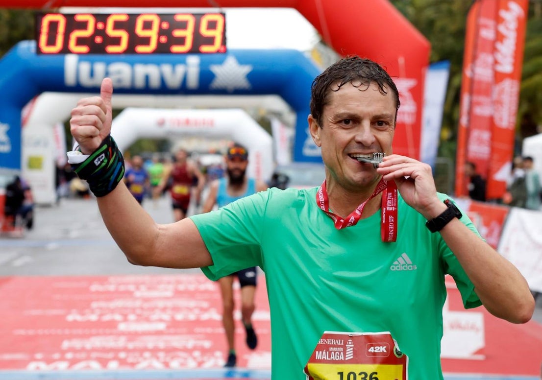 Runners in the Generali Malaga Marathon race on Sunday, 11 December 2022