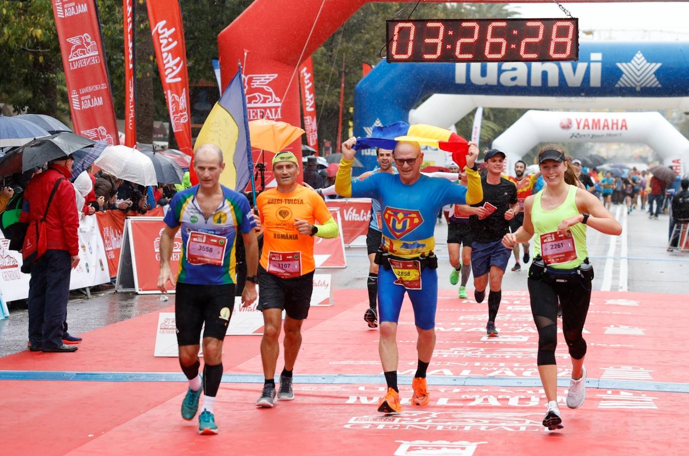 Runners in the Generali Malaga Marathon race on Sunday, 11 December 2022
