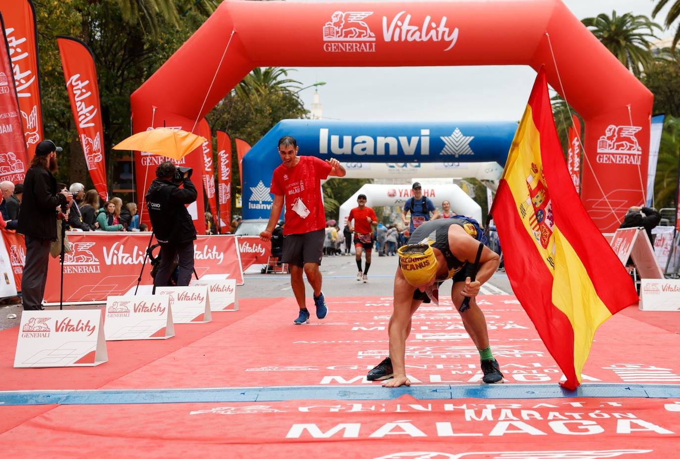 Runners in the Generali Malaga Marathon race on Sunday, 11 December 2022