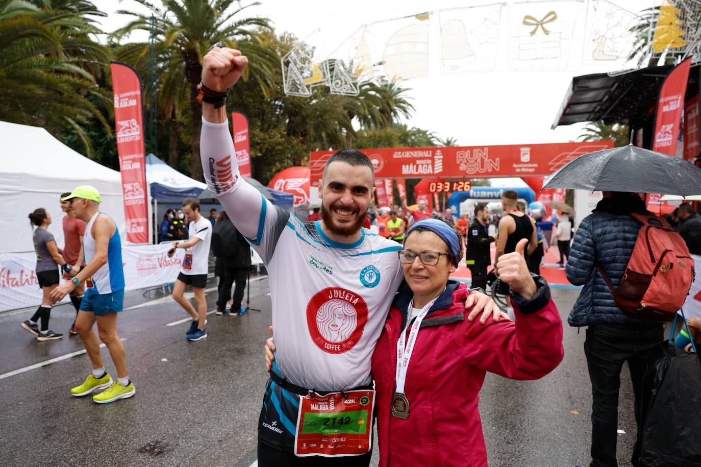 Runners in the Generali Malaga Marathon race on Sunday, 11 December 2022