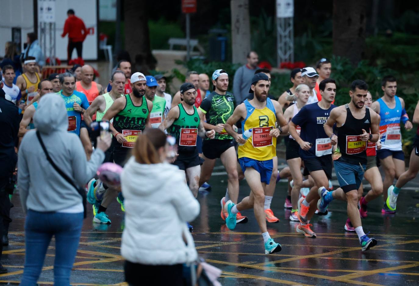 Runners in the Generali Malaga Marathon race on Sunday, 11 December 2022