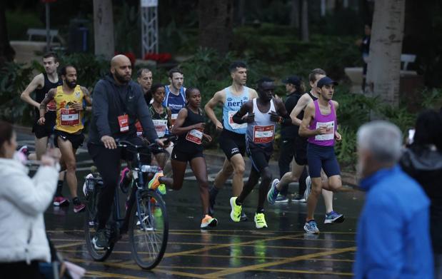 Runners in the Generali Malaga Marathon race on Sunday, 11 December 2022
